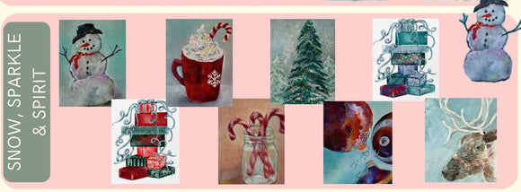 Snow, Sparkle & Spirit Collection 4” x 5 1/4” Cards